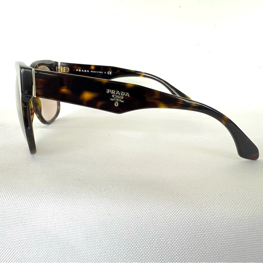 PRADA PR 10RSF-2AU3D0-57 Brown Gradient Lenses Cat Eye Havana Frame Sunglasses